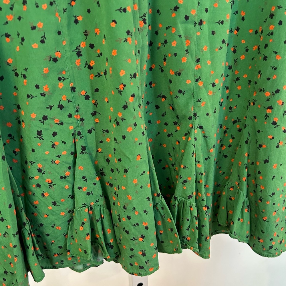 Veronica Beard Green Star Print Mini Dress - Picture 5 of 8